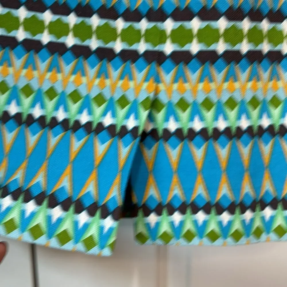 J. Crew The Pencil Skirt Tribal Geometric Pattern Size 2